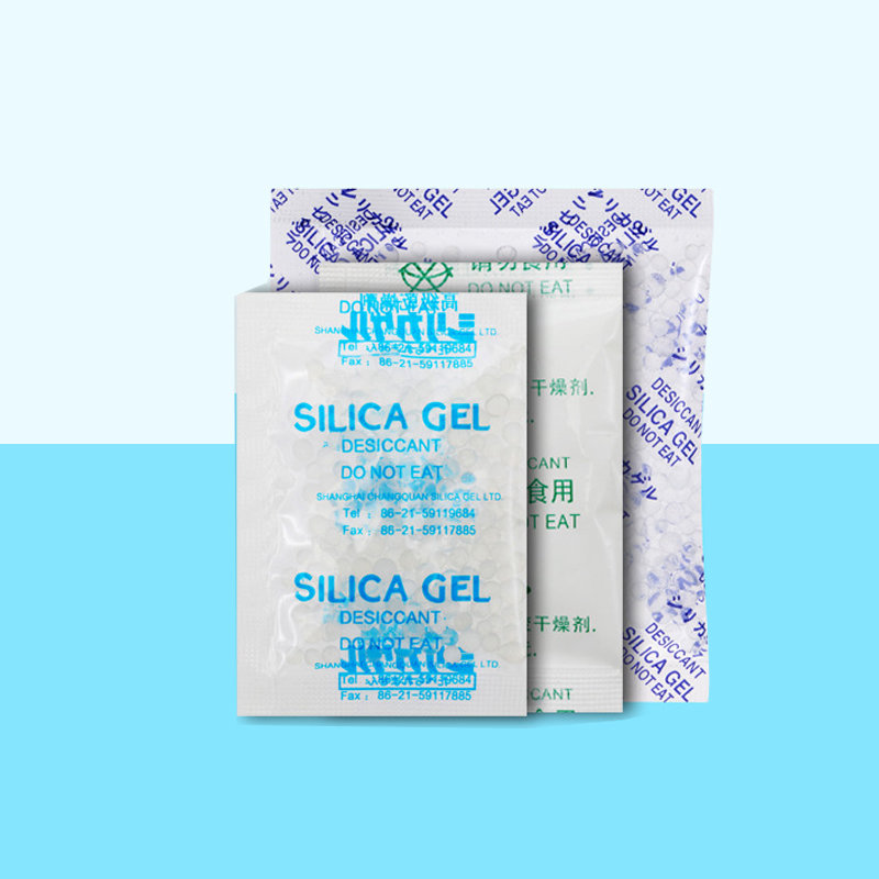 Cobalt free 500g per bag white color desiccant silica gel beads silica gel bag packets